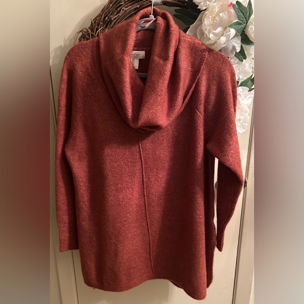 Jessica Simpson NWOT Rust Cowl Neck Sweater 1X